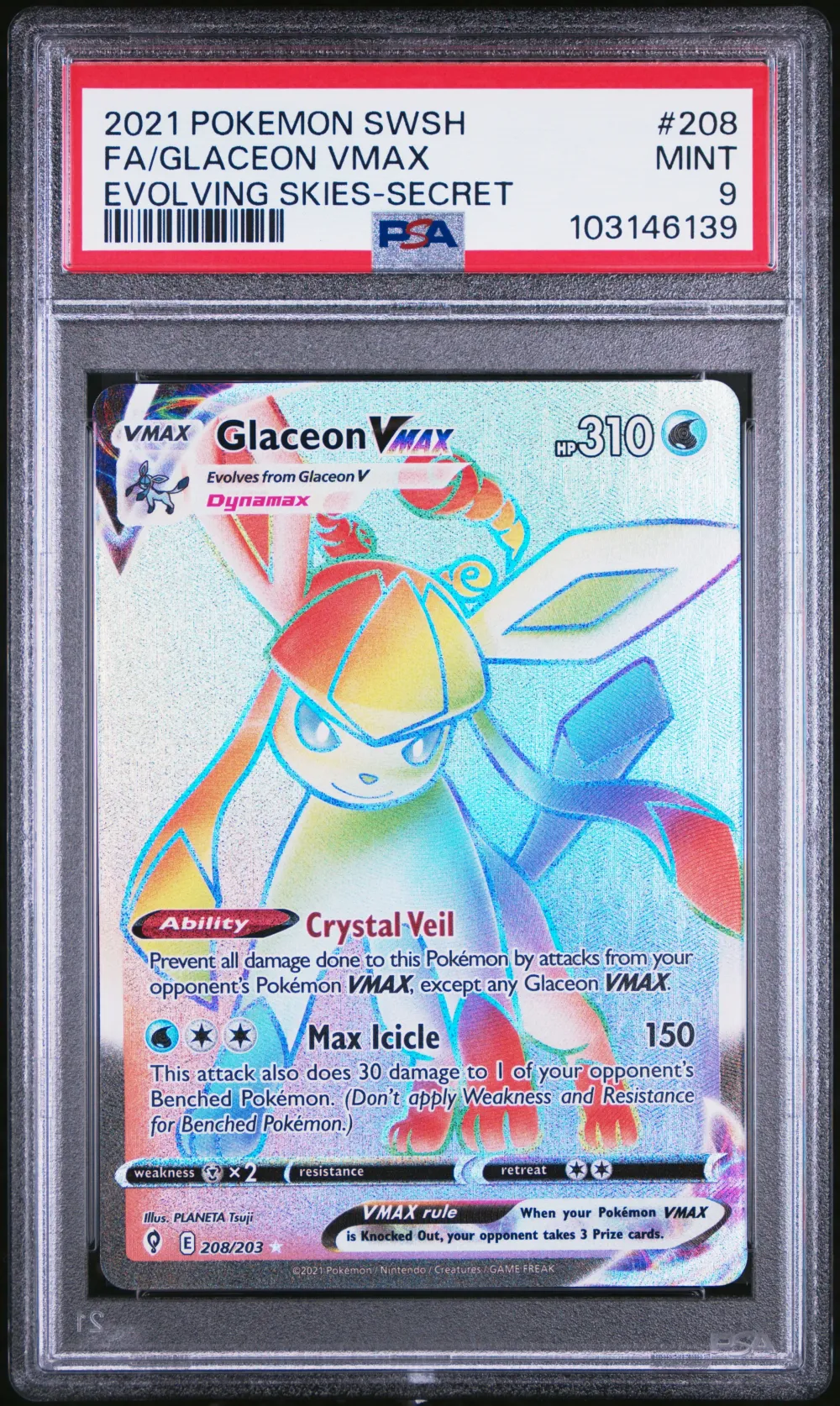 2021 #208 Full Art/Glaceon Vmax 
