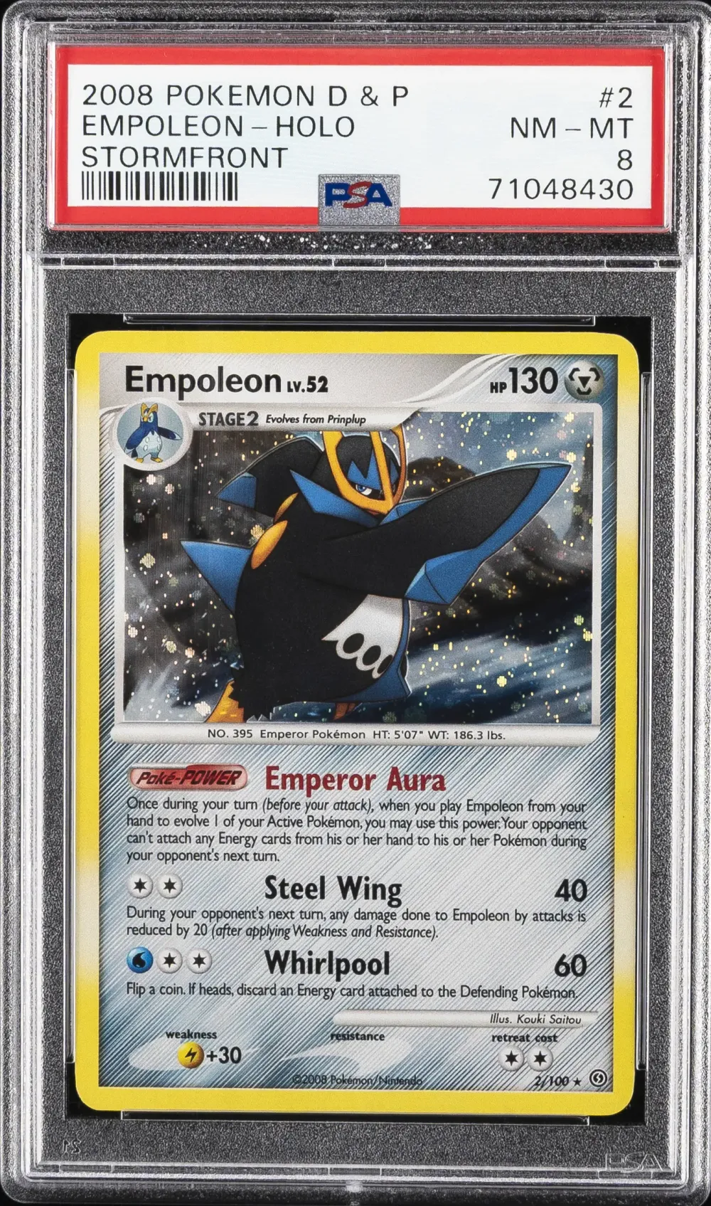 2008 #2 Empoleon-Holo PSA 8 Diam
