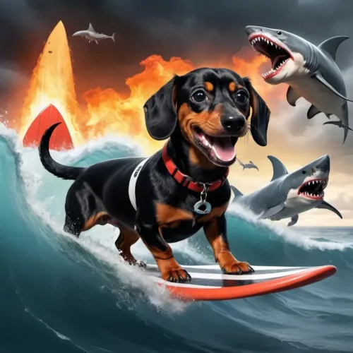 Lovely Sharknado Dachshund #4