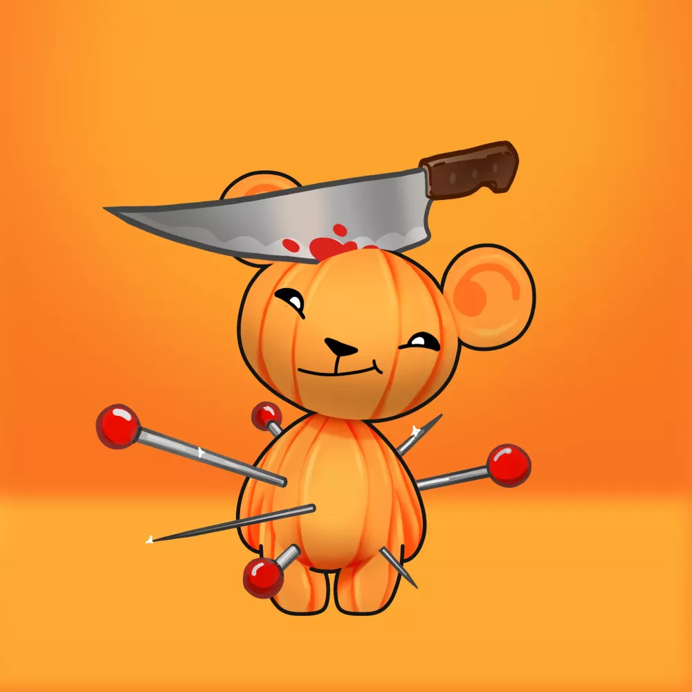 Evil Teddy Bear  #4375