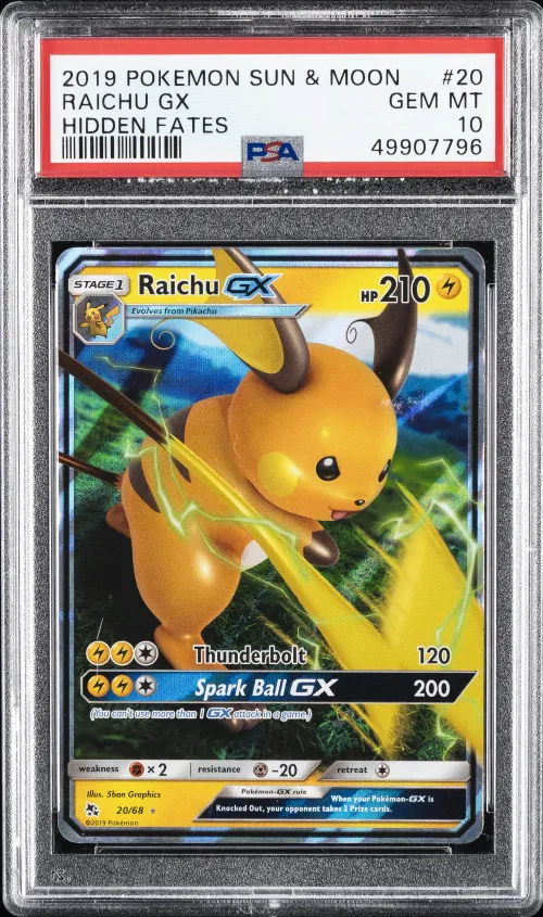 2019 #20 Raichu GX PSA 10 Sun & 