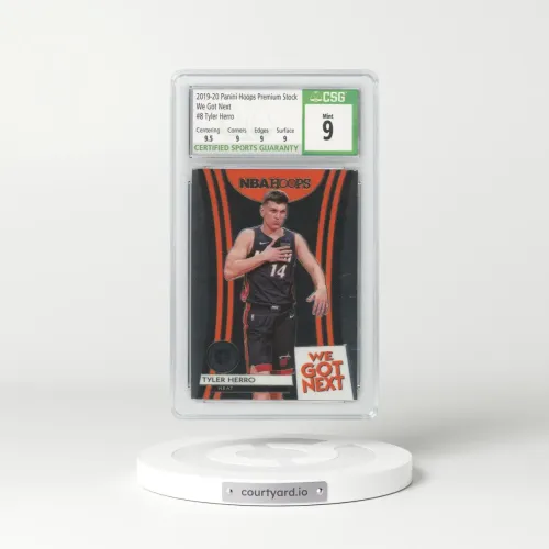 2019 Panini Hoops Premium Stock #8 Tyler Herro (CSG 9 MINT)
