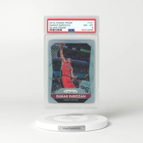 2015 Panini Prizm #141 DeMar DeRozan - Silver Prizm (PSA 8 NM-MT)