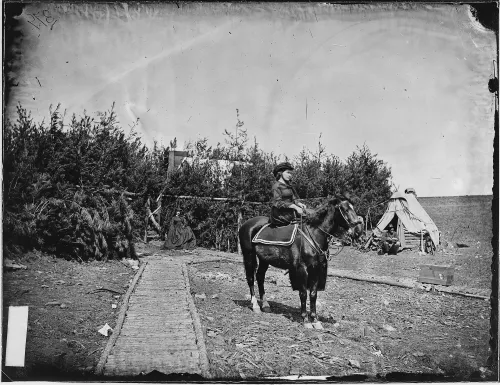 Camp Scene, Ladies in Camp #218