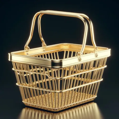 GOLD SHOPPING BASKET ＃3