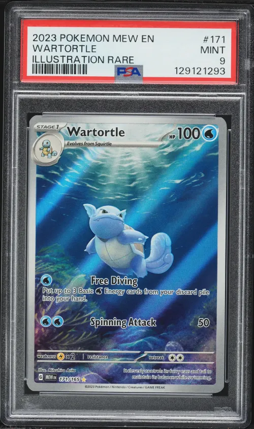 2023 #171 Wartortle PSA 9 Mew EN
