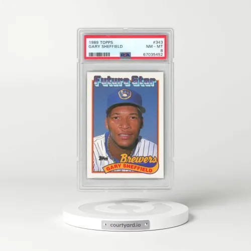 1989 Topps #343 Gary Sheffield (PSA 8 NM-MT)