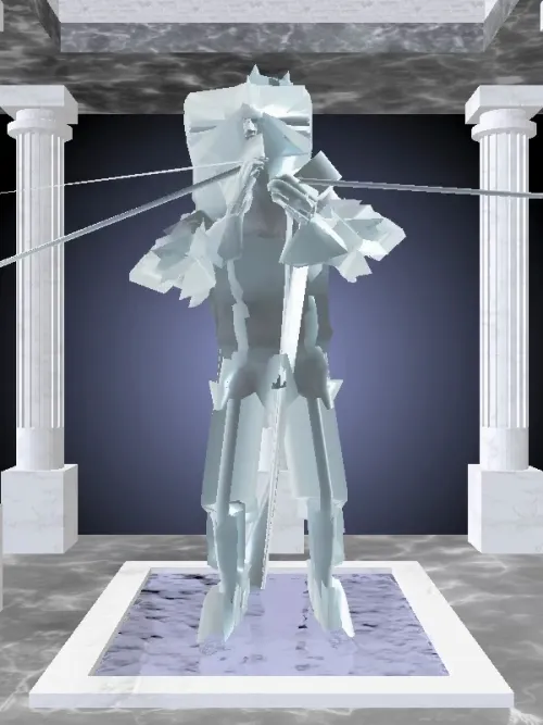 The Cheering Shimmery Blue Man #5581