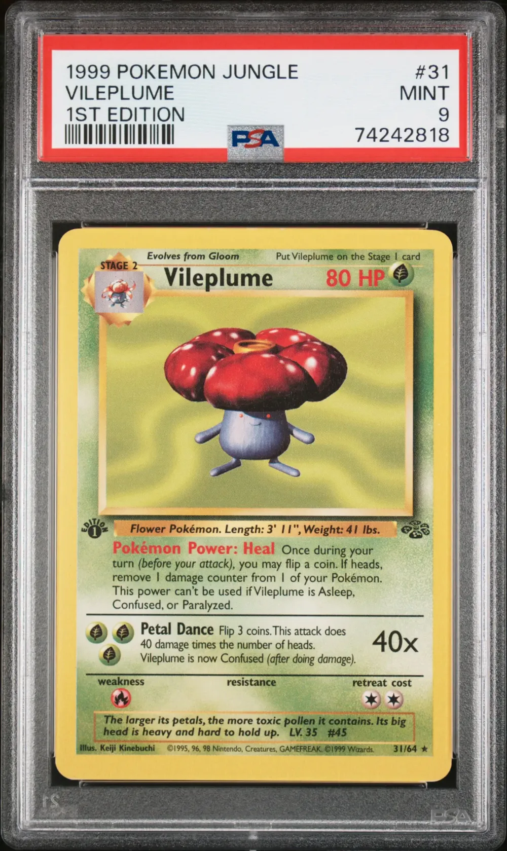 1999 #31 Vileplume 1st Edition P