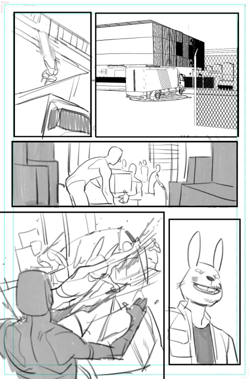 Thumper page #23 Rough Sketch