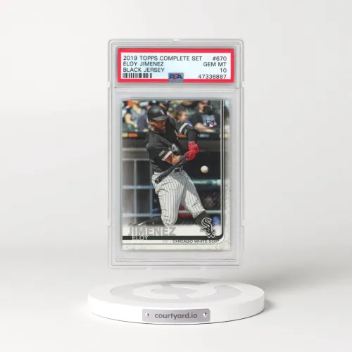 2019 Topps Complete Set #670 Eloy Jimenez - Black Jersey (PSA 10 GEM MINT)