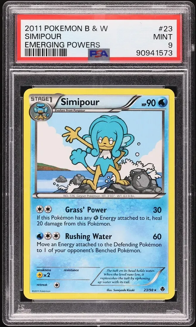 2011 #23 Simipour PSA 9 Pokemon 