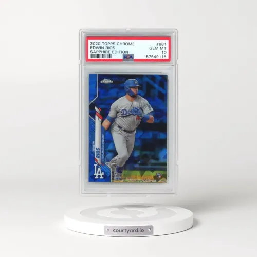 2020 Topps Chrome Sapphire Edition #681 Edwin Rios (PSA 10 GEM MINT)
