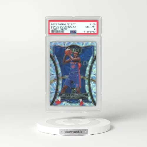 2019 Panini Select #109 Sekou Doumbouya - Scope Prizm (PSA 8 NM-MT)