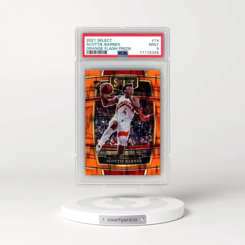 2021 Panini Select #74 Scottie Barnes - Orange Flash Prizm (PSA 9 MINT)