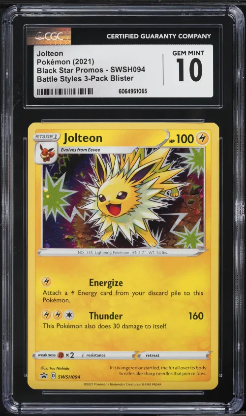2017 #SWSH094 Jolteon CGC 10 Bla