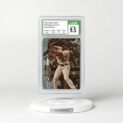 2020 Topps Chrome #49 Randy Arozarena - Sepia Refractor (CSG 10 GEM MINT)