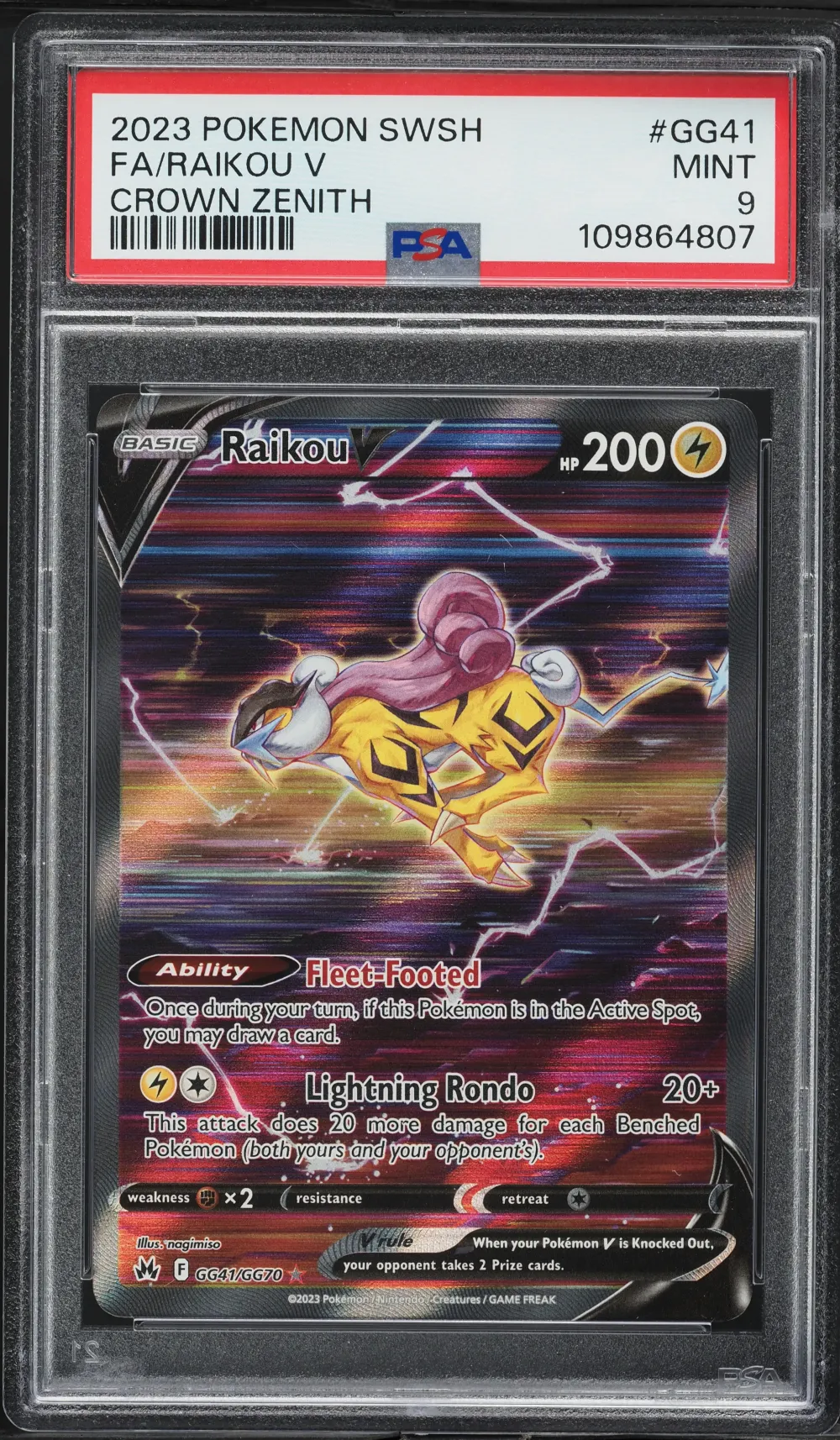 2023 #GG41 Full Art/Raikou V PSA