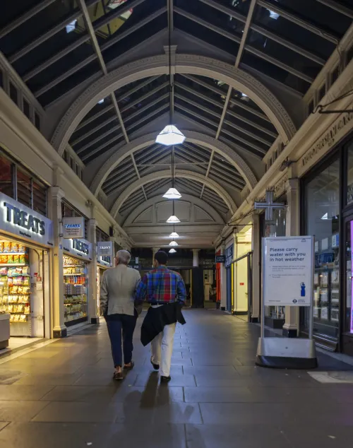 Night view of South Kensington tube station #14