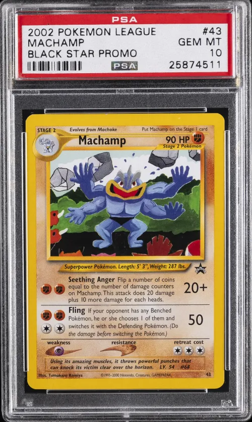 2002 #43 Machamp PSA 10 League P