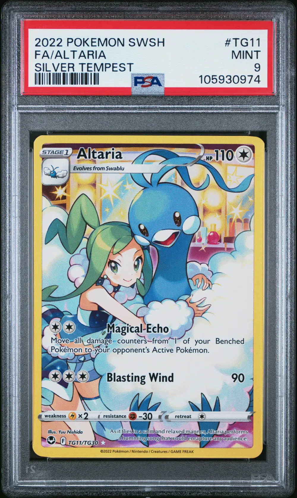 2022 #TG11 FULL ART/ALTARIA PSA