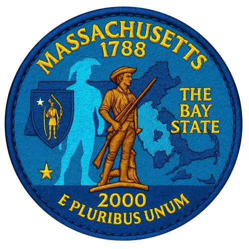 6/56 Massachusetts State Quarter Patch #6