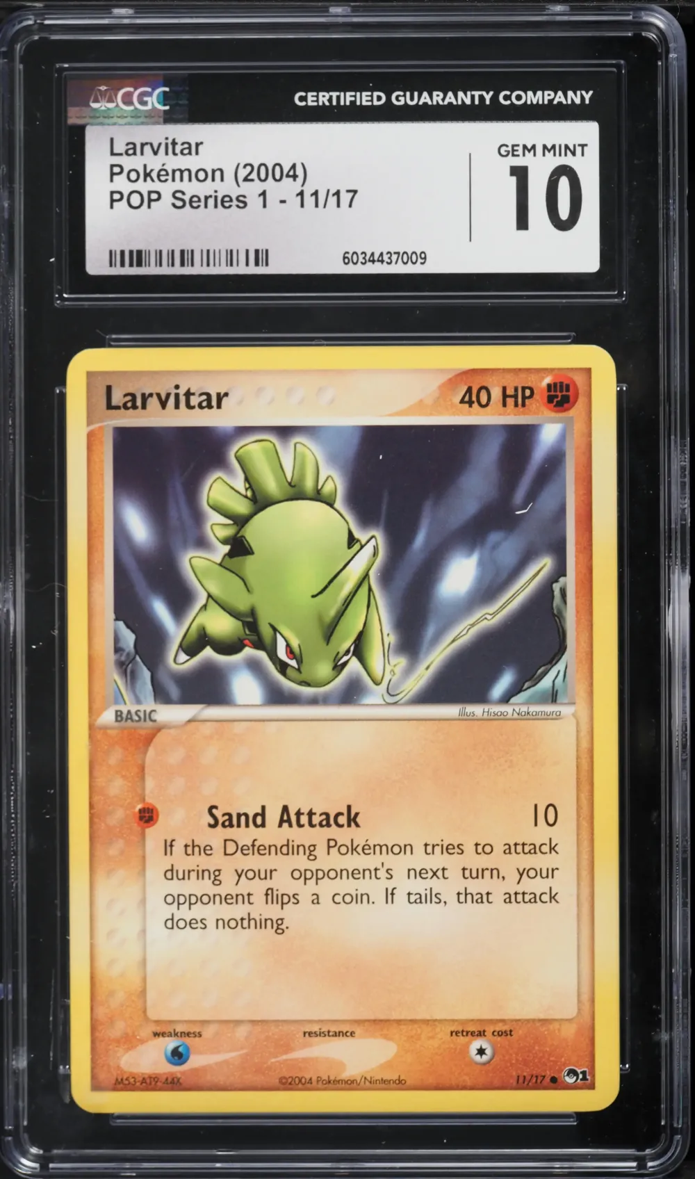 2004 #17 Larvitar CGC 10 POP Ser
