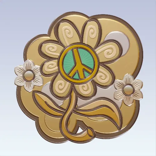 Flower of Peace (Golden) #140000026