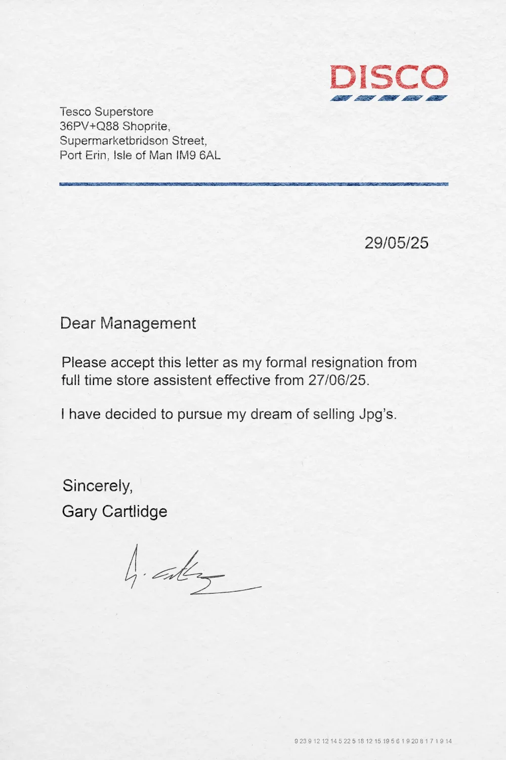 The Resignation  #1