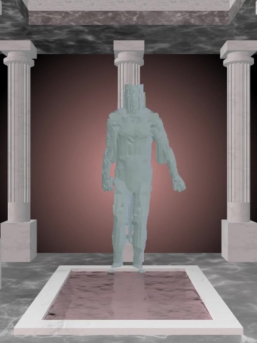 The Fragmented Rising Matte Pale Green Man #5620