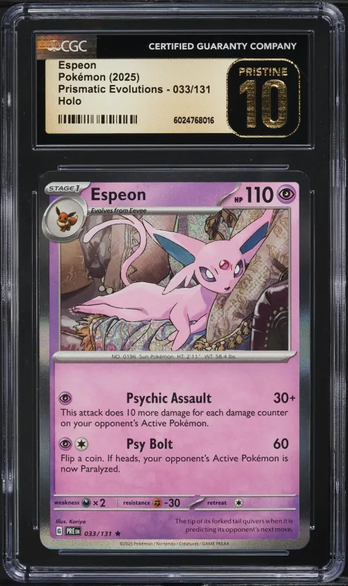 2025 #033 Espeon CGC 10 Pristine