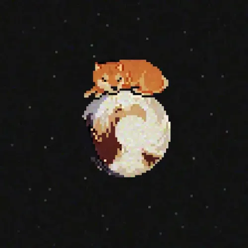Dreaming Doge ＃16: 冥王星の眠そうな犬 （Sleepy Dog on Pluto）