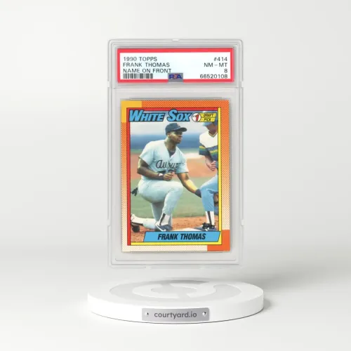 1990 Topps #414 Frank Thomas - Name on Front (PSA 8 NM-MT)