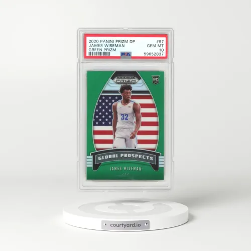 2020 Panini Prizm Draft Picks #97 James Wiseman - Green Prizm (PSA 10 GEM MINT)