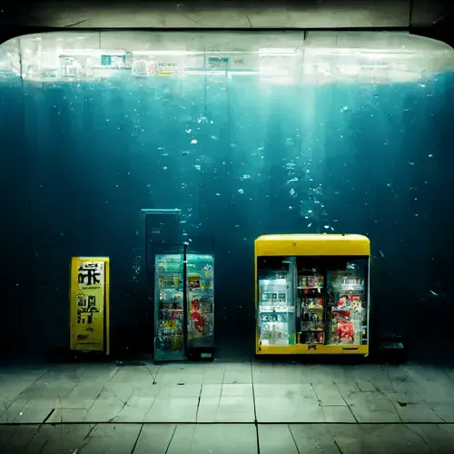 underwater_sunny_japan_avenue_clear_water_vending_machine_cinematic_behance