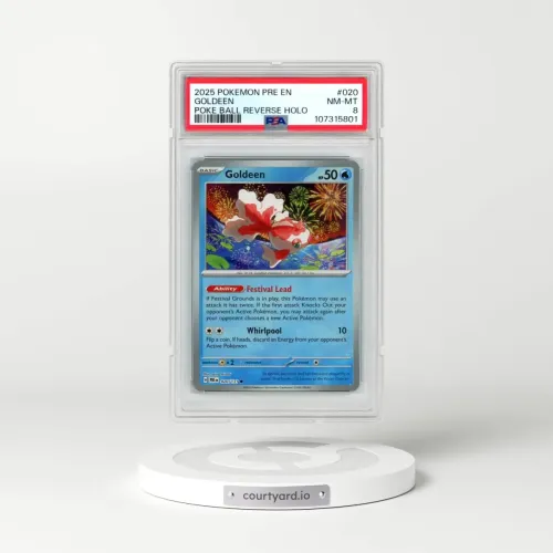 2025 Pokémon Pre EN-Prismatic Evolutions #020 Goldeen - Reverse Holo Poke Ball (PSA 8 NM-MT)