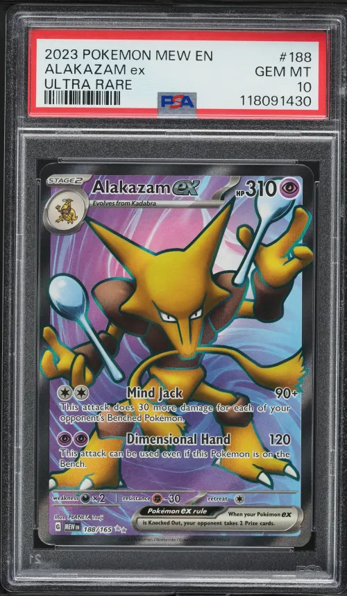 2023 #188 Alakazam EX PSA 10 Mew