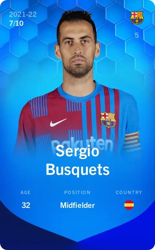 Sergio Busquets 2021-22 • Super Rare 7/10