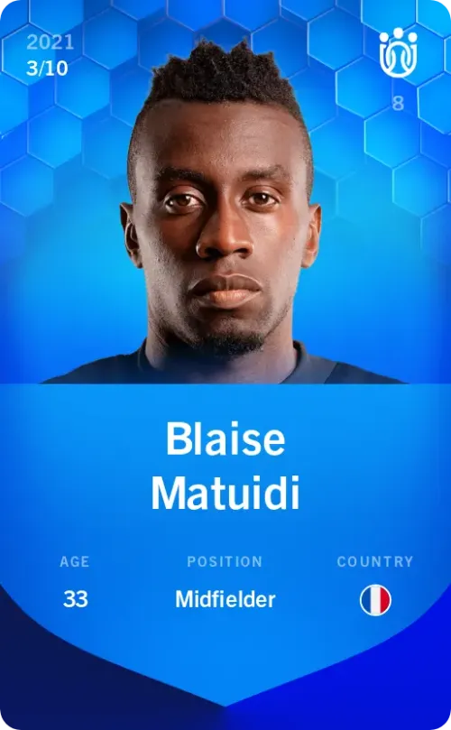 Blaise Matuidi 2021-22 • Super Rare 3/10