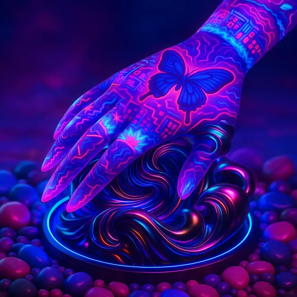 Neon Butterfly Symphony