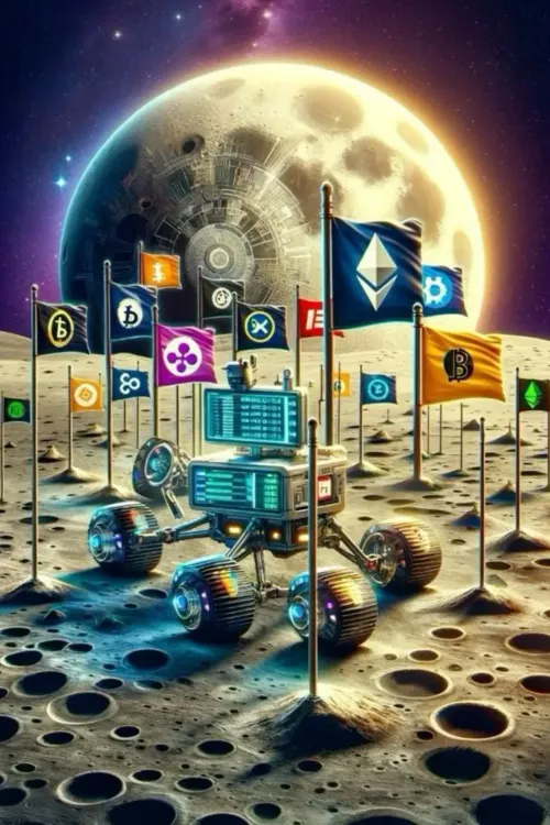 Flag of Cryptocurrencies on the Moon #1