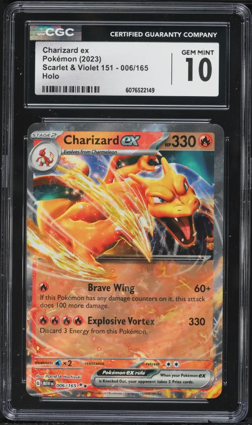 2023 #006 Charizard EX CGC 10 Me