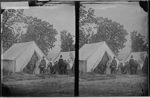 Camp Scene, Officer in Tent #224