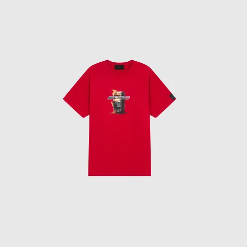 F*CK FIAT GRAPHIC HEAVYWEIGHT TEE (RUBY) #1229