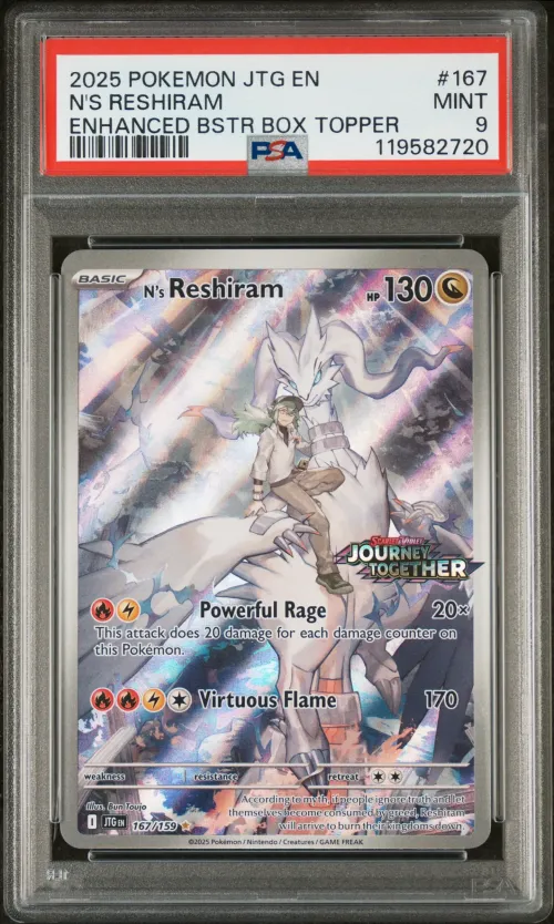 2025 #167 N's Reshiram PSA 9 Jtg