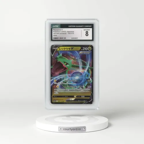 2022 VSTAR Universe #107/172 Rayquaza V - Holo (CGC 8 NM-MT)