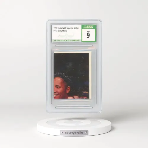 1997 Panini WWF Superstar Stickers #117 Rocky Maivia (CSG 9 MINT)