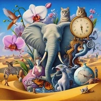 Surrealist elephants