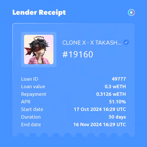 X2Y2 LOAN LENDER TICK