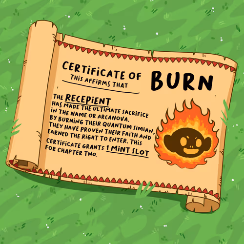 Certificate of Burn #106